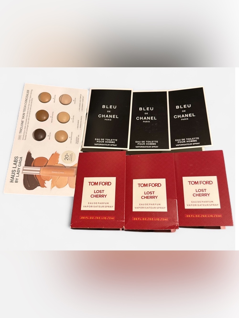 New Authentic 6 Designer Perfume Sample Card plus Sephora Sample